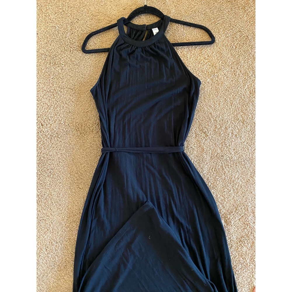 Old Navy High Neck Sleeveless Maxi Dress in Black